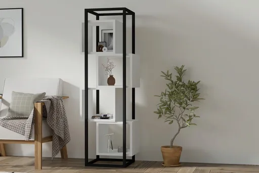 Corp biblioteca, Hanah Home, Rabant, 44x140x29 cm, Alb