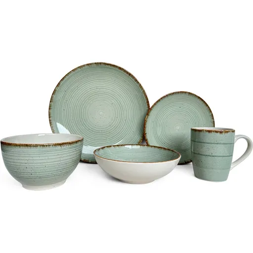 Banquet Set de tacâmuri Spiral Green, 30 bucăți, mentol