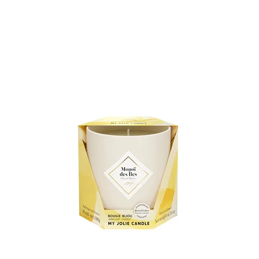 My Jolie Candle Lumânare parfumată 36h cu brățară Beige Les Essentielles Insula Monoi 320322