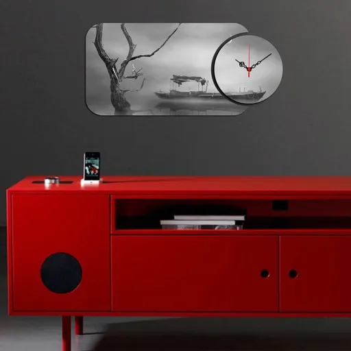 Ceas de perete, YMS-13, Dimensiune: 68 x 32 cm, Multicolor