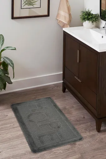 Covoras de baie, L'essentiel Maison, Hope, 60x100 cm, Antracit