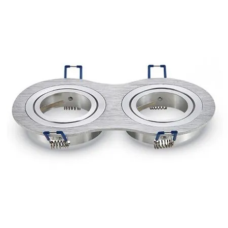 Corp spot 2XGU10 crom mat unghi reglabil V-TAC SKU-3602