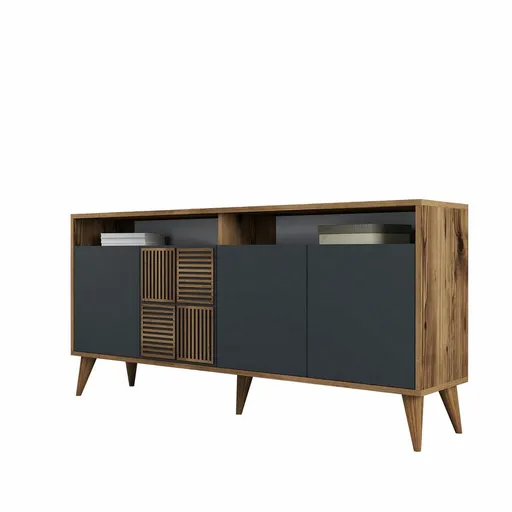 Dulap Milan Walnut and Anthracite, antracit