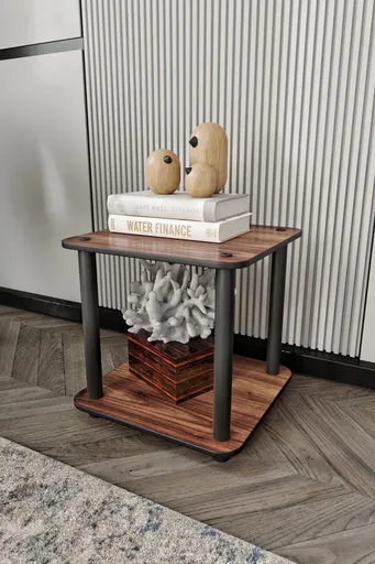 Masuta, Hanah Home, Bookcase 2 Tiers Square, 34x38x34 cm, MDF , Maro