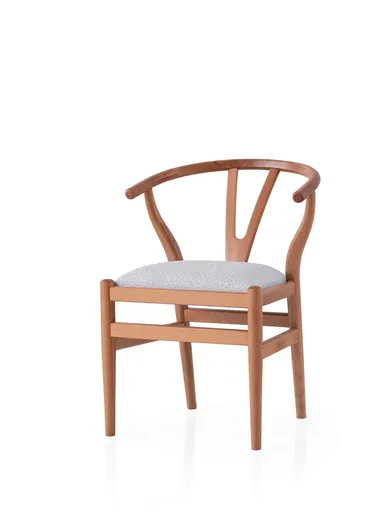 Scaun, Hanah Home, Magma, 57x78x58 cm, Stejar / Crem