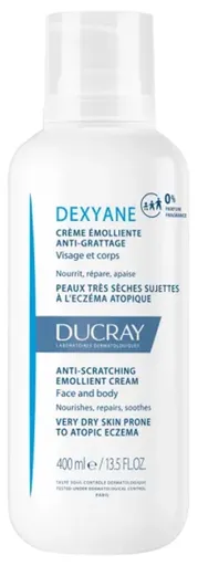 Ducray Cremă emolientă pentru pielea uscată predispusă la eczemă atopică Dexyane (Anti-Scratching Emollient Cream) 400 ml