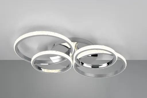 Plafoniera Cires, RL, 65.5x49.5x8.5 cm, 27W, 1x SMD, metal, argintiu