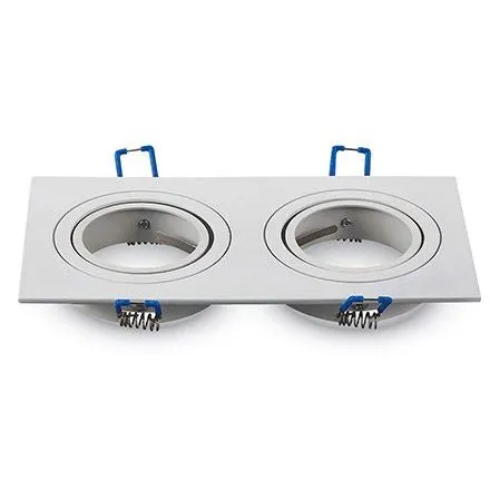 Corp spot 2XGU10 patrat alb V-TAC SKU-3607