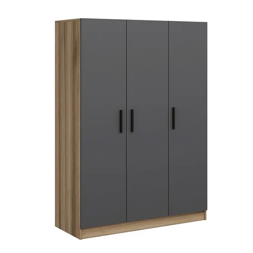 Dulap pentru haine, Hanah Home, Kale Anthracite, 135x190x52 cm, Antracit
