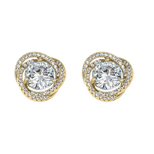 CRYSTalp Cercei eleganți placați cu aur cu cristale Ray 42334.G