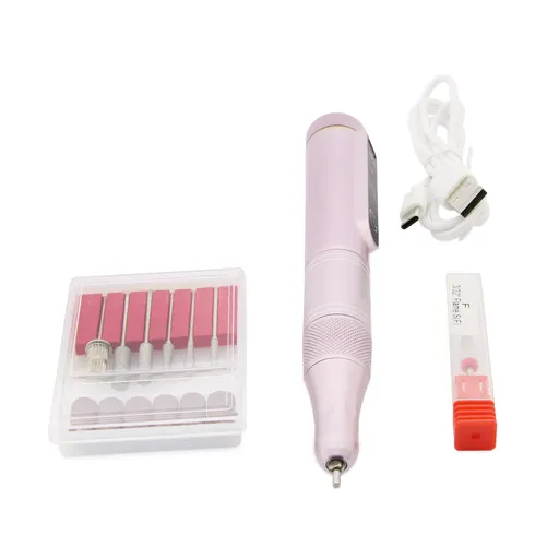 Mandrina Electrica de Manichiura cu Baterie JF-108, 35.000 RPM, Roz