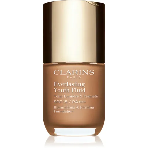 Clarins Everlasting Youth Fluid Foundation make-up pentru luminozitate SPF 15 culoare 113 Chestnut 30 ml