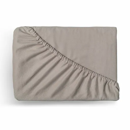 Kvalitex Cearșaf elastic din flanel bej, 90 x 200cm, bej, 90 x 200 cm