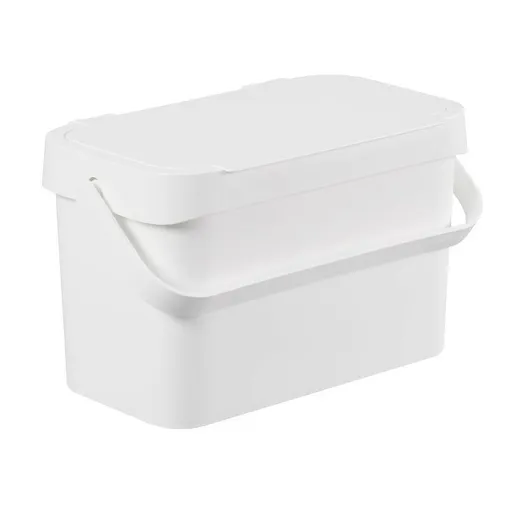 Coș de gunoi din plastic SmartStore Collect, alb,5 l, alb