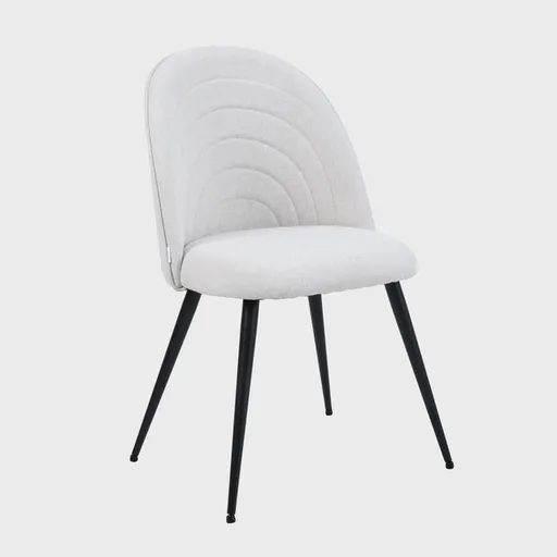 Scaun Ludi, Homla, 53x50x85 cm, metal/poliester, bej deschis