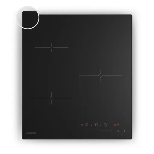 Klarstein Plită cu inducție Velaire, elegantă, minimalistă, puternică, 3zone de gătit, 5500 W, 45 cm