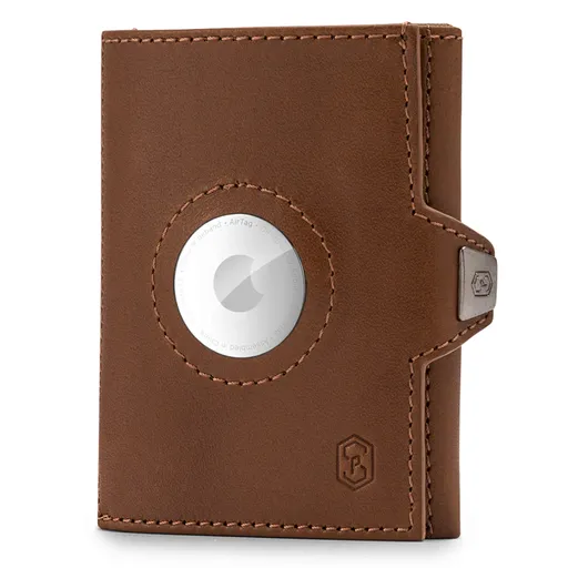 Slimpuro TRYO Trifold Airtag Wallet, 12 carduri, buzunar pentru monede, 9,2 x 2,2 x 7,5 cm (L x l x Î), protecție RFID