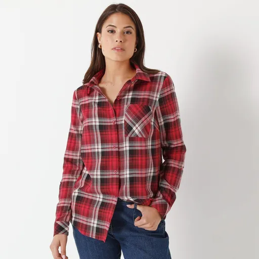 Cămașă în carouri din flanel