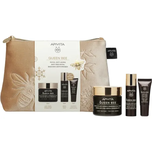 Apivita Queen Bee Gift Pouch (with Light Cream) set cadou împotriva îmbătrânirii pielii