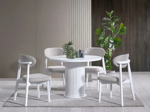 Masa, Hanah Home, Silva, 100x75x100 cm, Alb