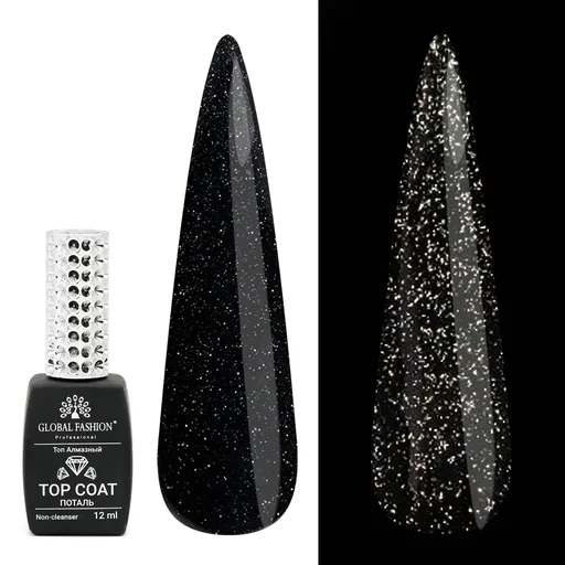 Top Coat Disco Silver, fara Strat Lipicios, 12 ml, TPO Free