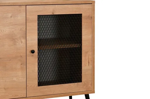 Consola, Hanah Home, Wire, 180x81x41 cm, Stejar