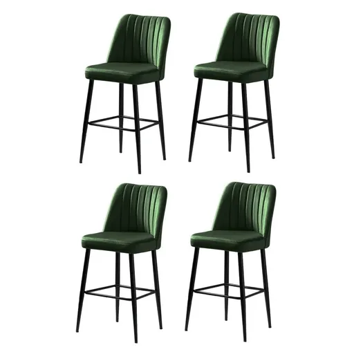 Set de scaune de bar Vento Green and Black, 4 buc., verde închis, 4 buc