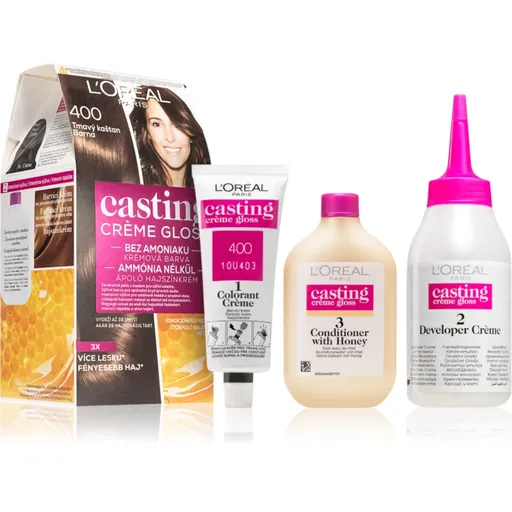 L’Oréal Paris Casting Creme Gloss culoare par culoare 400 Dark Brown 1 buc