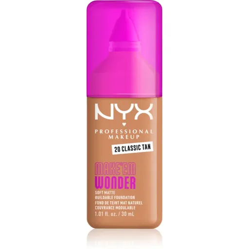 NYX Professional Makeup Make ‘Em Wonder make-up usor matifiant culoare 20 Classic Tan 30 ml