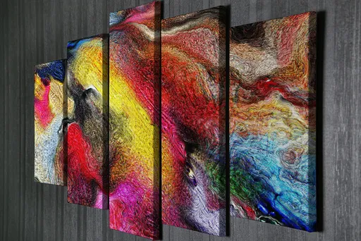 Tablou decorativ, BC52, 70 x 20 cm, Multicolor