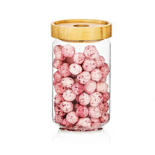 Recipient de sticlă 4Home pentru alimente cu  capac Bamboo Style, 800 ml, 800 ml