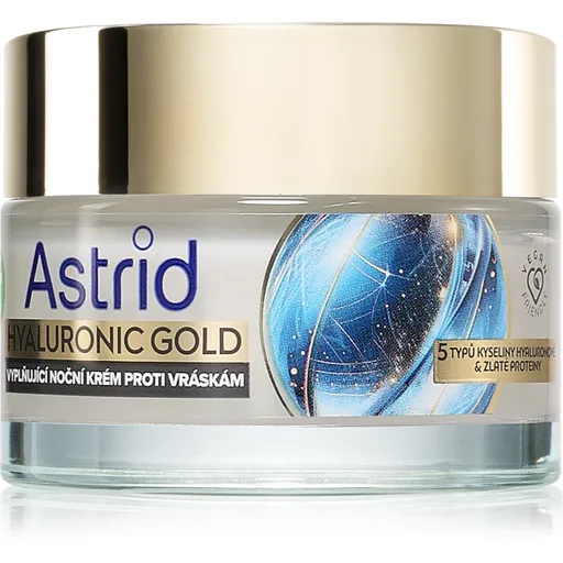 Astrid Hyaluronic Gold crema de noapte antirid cu proteine 50 ml