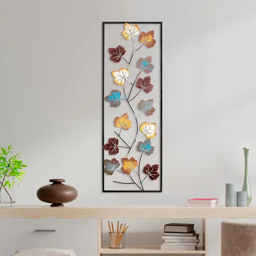 Decoratiune de perete, Platane, Dimensiune: 32 x 90 cm, Multicolor