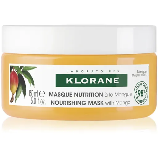 Klorane Mango Nourishing Mask Masca intens hrănitoare pentru păr 150 ml