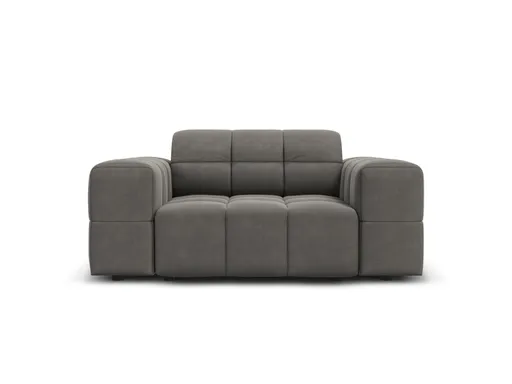 Fotoliu, Jennifer-51, Micadoni Home, 124x102x70 cm, catifea, gri deschis