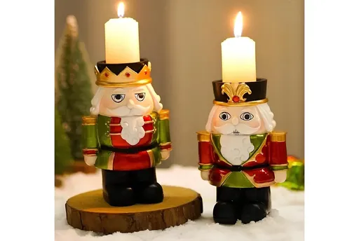 Set suporturi lumanari, CY0685, Poliester, Multicolor