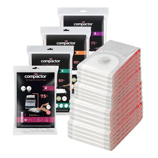 Compactor Set de saci de depozitare sub vid 16buc., 4x S + 4x M + 4x L + 4x XL