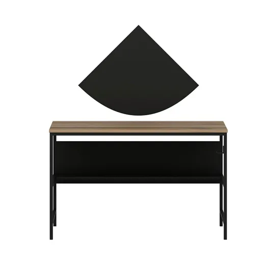 Birou, Hanah Home, Greta, 120x74x60 cm, Dore / Negru