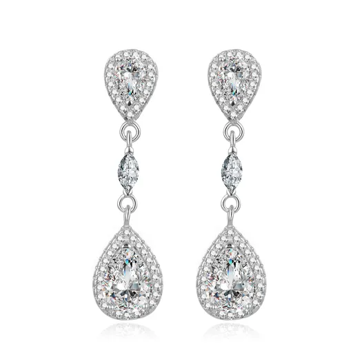 Beneto Cercei frumoși din argint cu zirconi AGUP864L