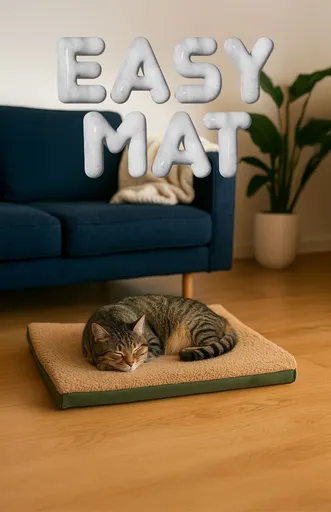 Pat pentru animale de companie, Paws & Whiskers, Easy Mat 60 x 80, Material exterior: 100% poliester, Verde