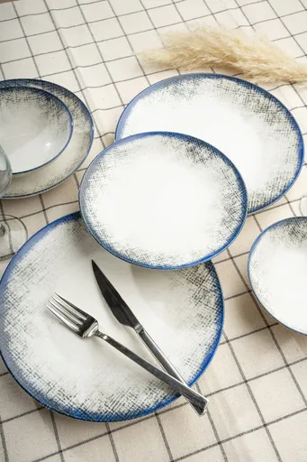 Serviciu de masa, Hermia, 387GRP1356, Farfurie: 20 × 20 × 3,5 cm (6 bucăți), Multicolor