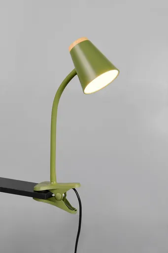 Lampa de masa Pongo, RL, 9.5x33 cm, 4.5W, 1x SMD, plastic, verde/natur