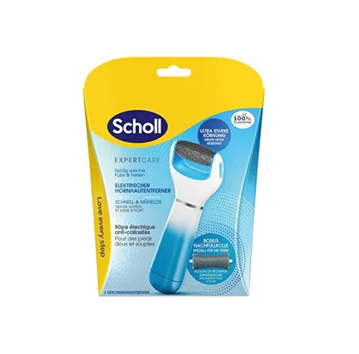 Scholl Pilă electrică pentru călcâie Velvet Smooth și cap rotativ mediu dur cu minerale marine