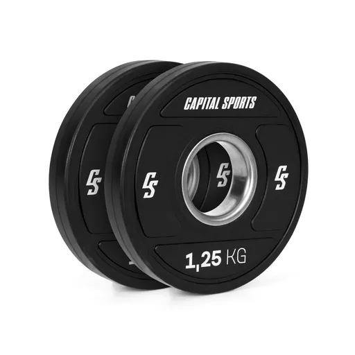 Capital Sports Elongate 2020, discuri, 2 x 1,25 kg, cauciuc dur, 50,4 mm