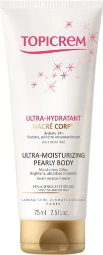 Topicrem Cremă de corp hidratantă Ultra Hydratant (Ultra Moisturizing Pearly Body) 75 ml