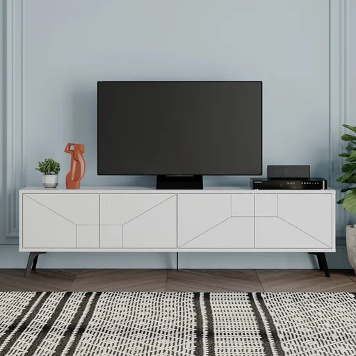 Comoda TV, Hanah Home, Dune, 180x50x29.6 cm, Alb