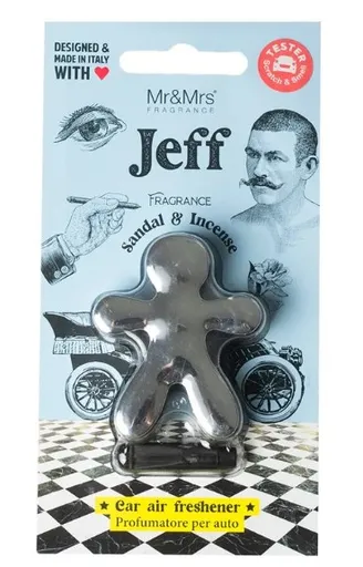 Mr&Mrs Fragrance Jeff Chrome Sandal & Incense - parfum pentru mașină