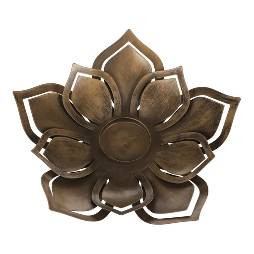 Sfeșnic metalic Floracion, 27 x 25 x 4 cm