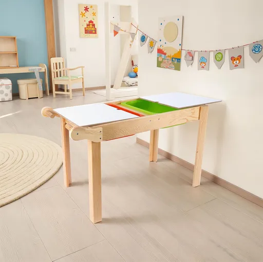 Masa pentru copii, Hanah Home, BLTYZ-AKTV0150, 83x54x49 cm, Stejar