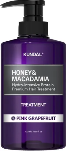 KUNDAL Tratament hidro-intensiv pentru păr cu proteine Honey & Macadamia Pink Grapefruit (Treatment) 500 ml